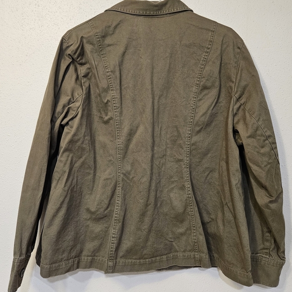 Relativity Woman’s Army‎ Olive Green Military Style Jacket size 2X button front - Picture 6 of 7